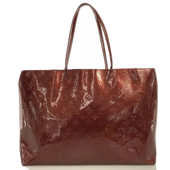 LOUIS VUITTON Wilshire GM M91664 Rouge Fauviste Monogram Vernis - Picture 3 of 16